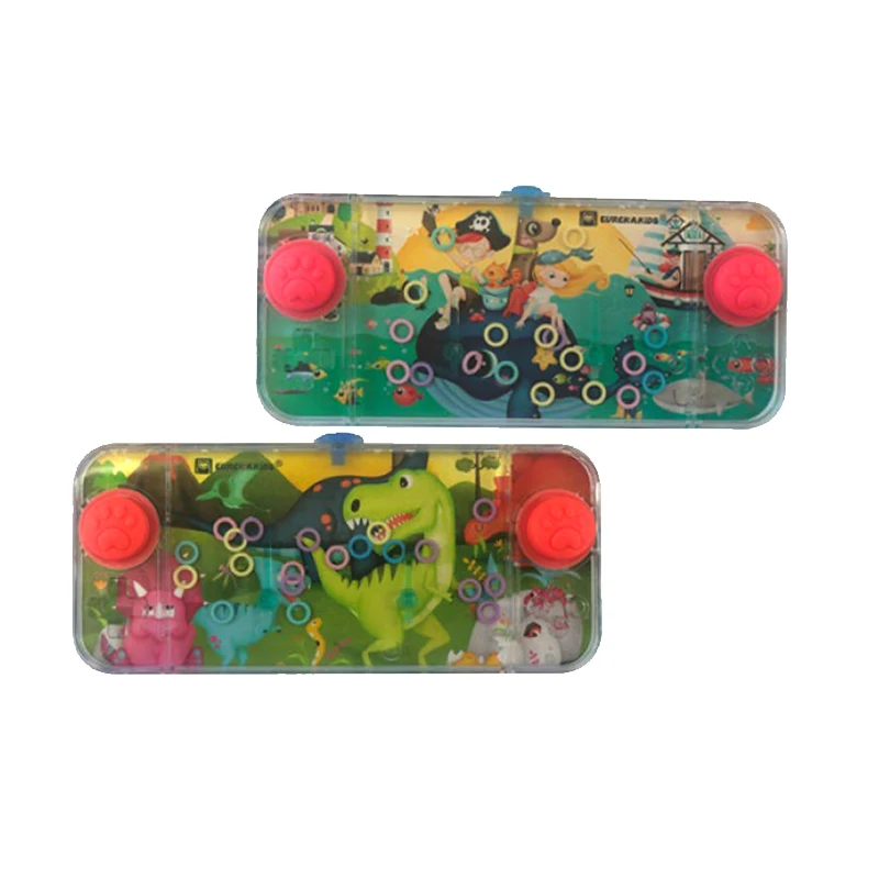 Plastic Funny Water Machine Games Round Shape Kids Handheld Ring Toss Animal Educational Toys For Squeeze Tossing Console