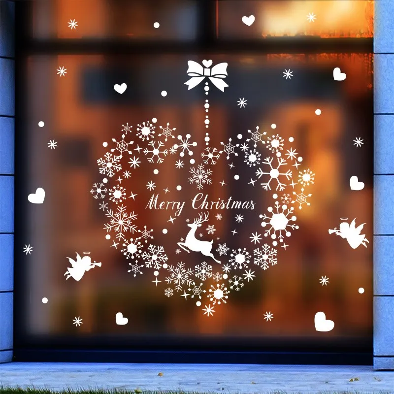 Custom High Quality Static Cling Merry Nightmare Christmas Vinyl Window Sticker Glass Decorative Christmas Window Stickers