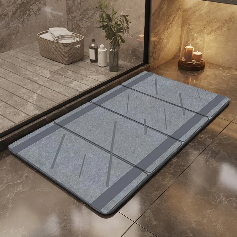 Folding Diatomite Bath Mat Foldable
