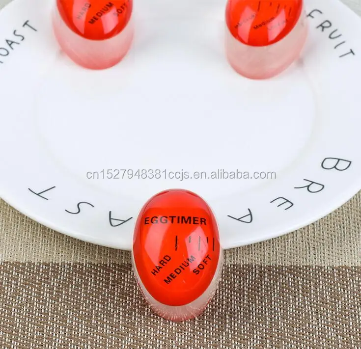 
Egg-shaped Mechanical Colour Changing Egg Timer Heat Sensitive Egg Timer in Boil Water For Cooking Kitchen Tools 