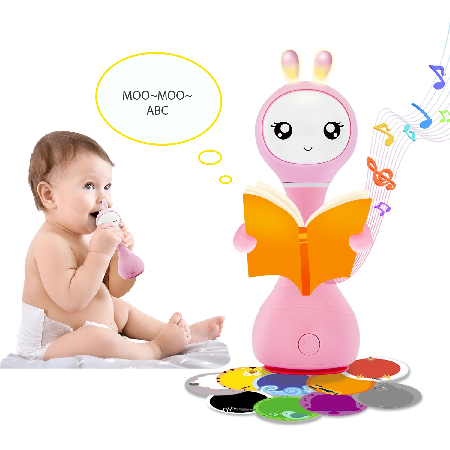 Alilo Amazon Hot Sale Electronic Music Smart Rattle Manufacture Best Kids Toys Educational