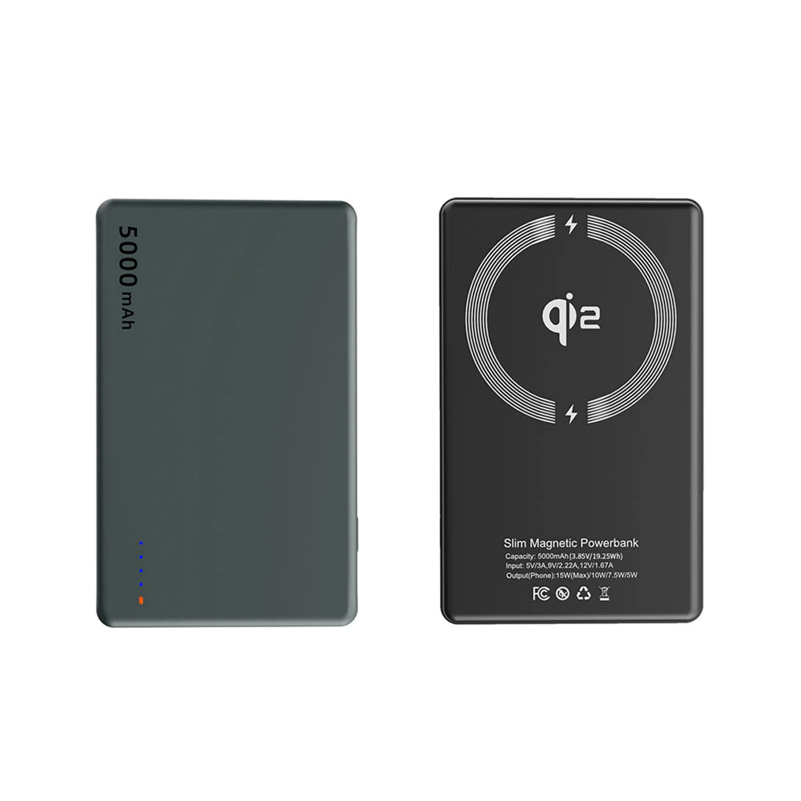 5000mAh Wireless Charger Power Bank Magnetic Slim Portable Charger Stronger Magnet Stick Battery Pack For Phone Christmas Gift