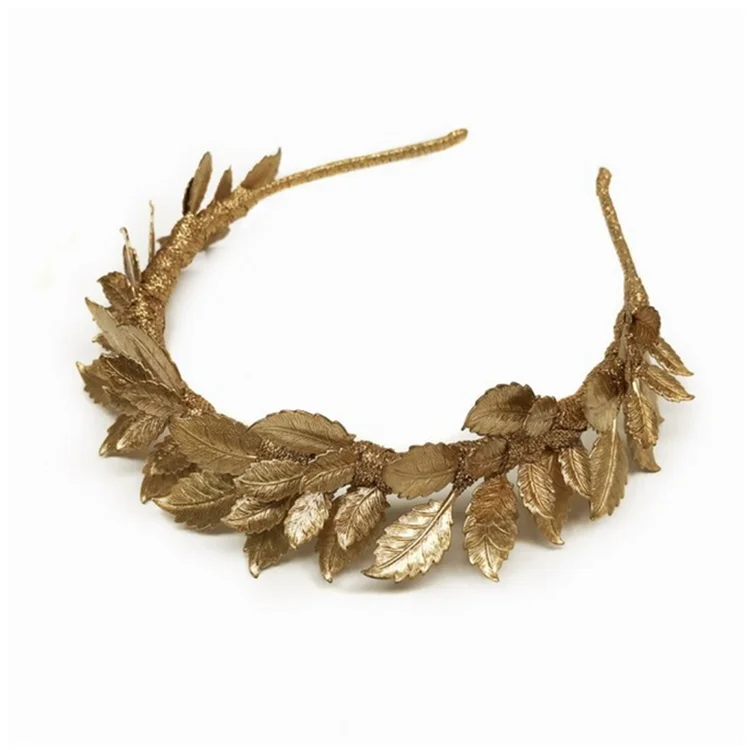 Vintage Hair Accessories Handmade Leaves Headband Unique Leaf Hair Hoop Hairband Women Hair Accessories Leaves Crown Tiaras