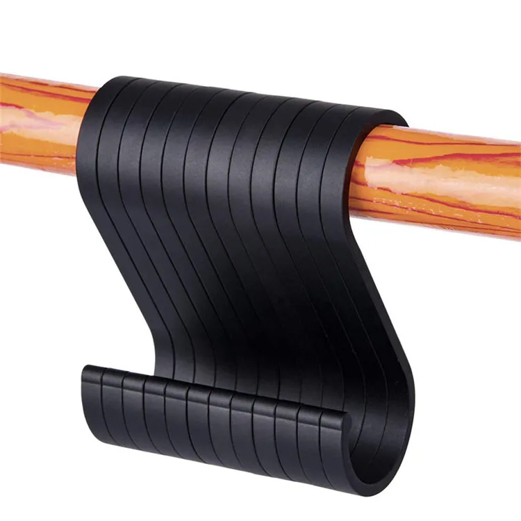 12 Pack Aluminum S Shaped Hooks Matt Black S Hooks for Hanging Pots and Pans