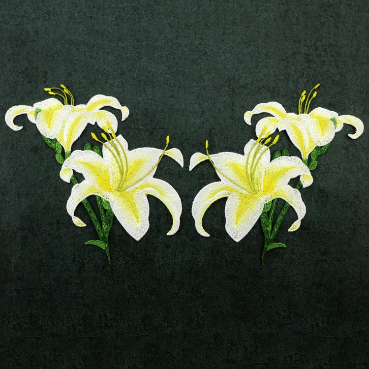 Прямые продажи с фабрики, индивидуальные нашивки для одежды, нашивки с вышивкой на заказ, Индивидуальные Дизайнерские нашивки с цветами