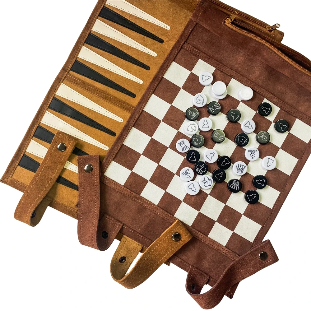 Custom Portable Checkerboard Rug And Towel Bagtravel Game Chess International Checkers Backgammon Checkerboard