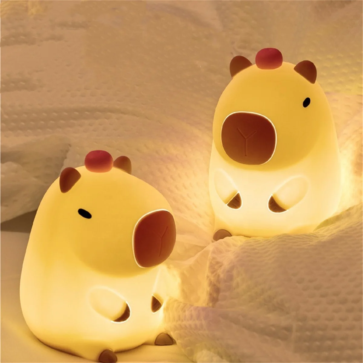Biumart New Design Wholesale Hot Sale Silicone Night Light Rechargeable Dimming Nursery Night Lights for Baby