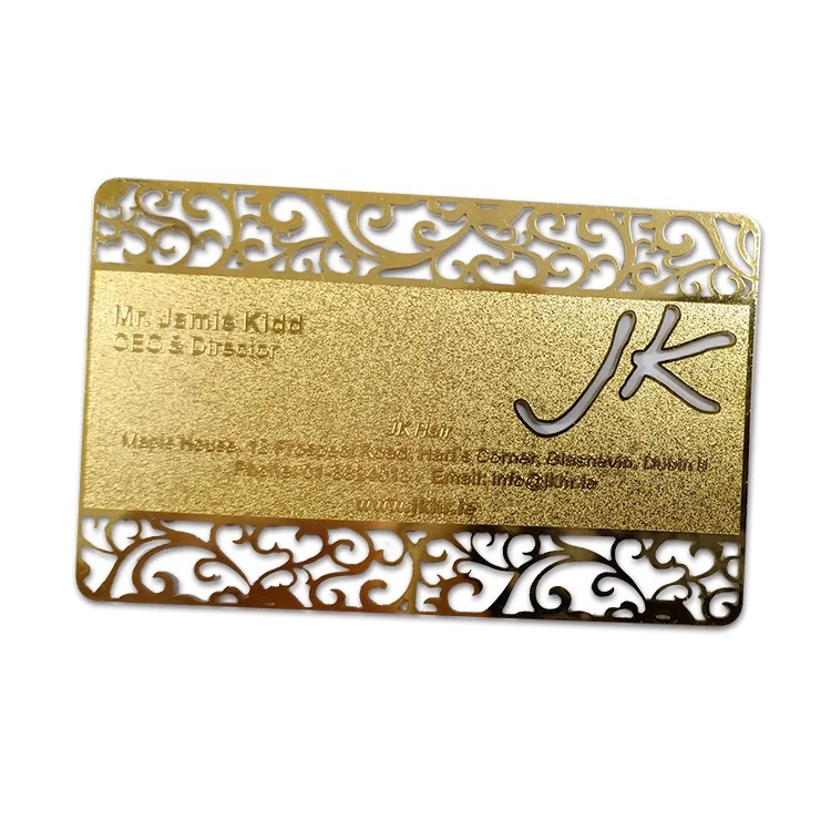 Stainless Steel Custom Logo Lasered Brushed Finishing Metal Calling Business ID Cards
