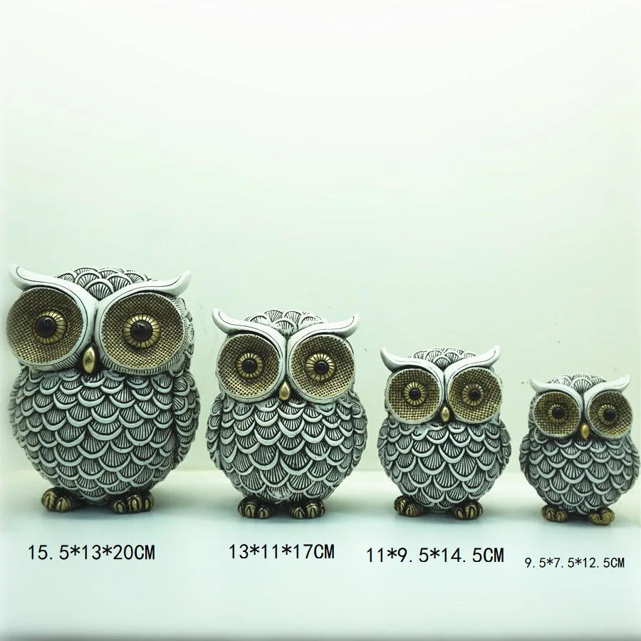 CUSTOM RESIN ANIMAL COLORFUL OWL TABLE DECORATION ORNAMENTS STATUES FIGURINES SCULPTURES FIGURINE TOY DOLL MODEL CRAFTS