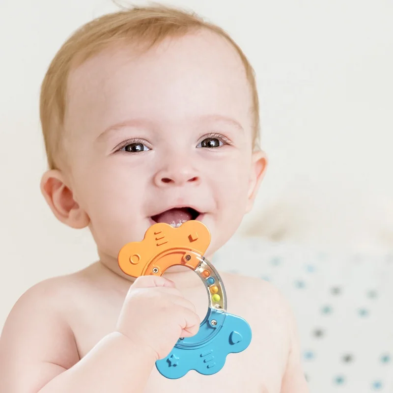 Samtoy 12PCS Non Toxic Silicone Soft ChewableTeething Toy Baby Rattles With Storage Box for Babies 0-6 Month