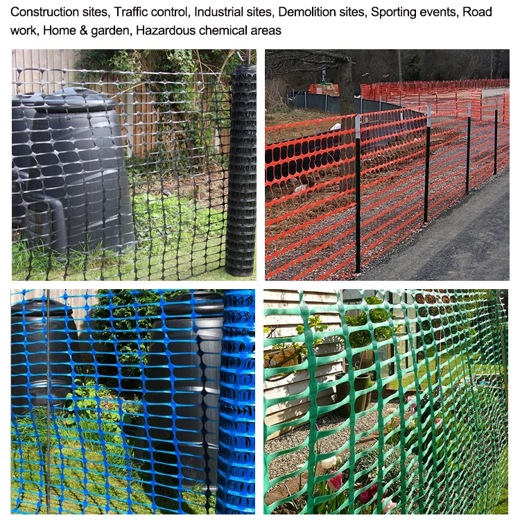 Orange Plastic Mesh Barrier Fence Netting Safety Fence for Outdoor