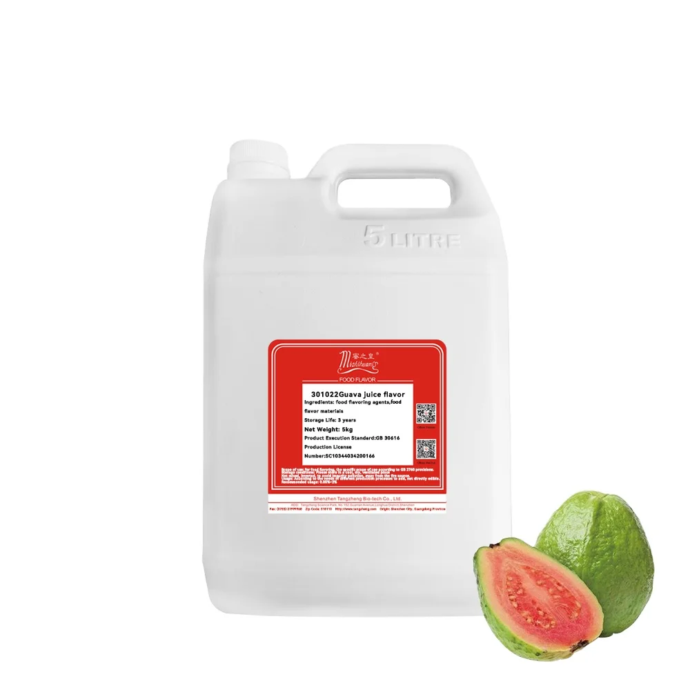 The factory manufactures wholesale Guava juice flavor  for flavoring beverages, jellies and confectionery