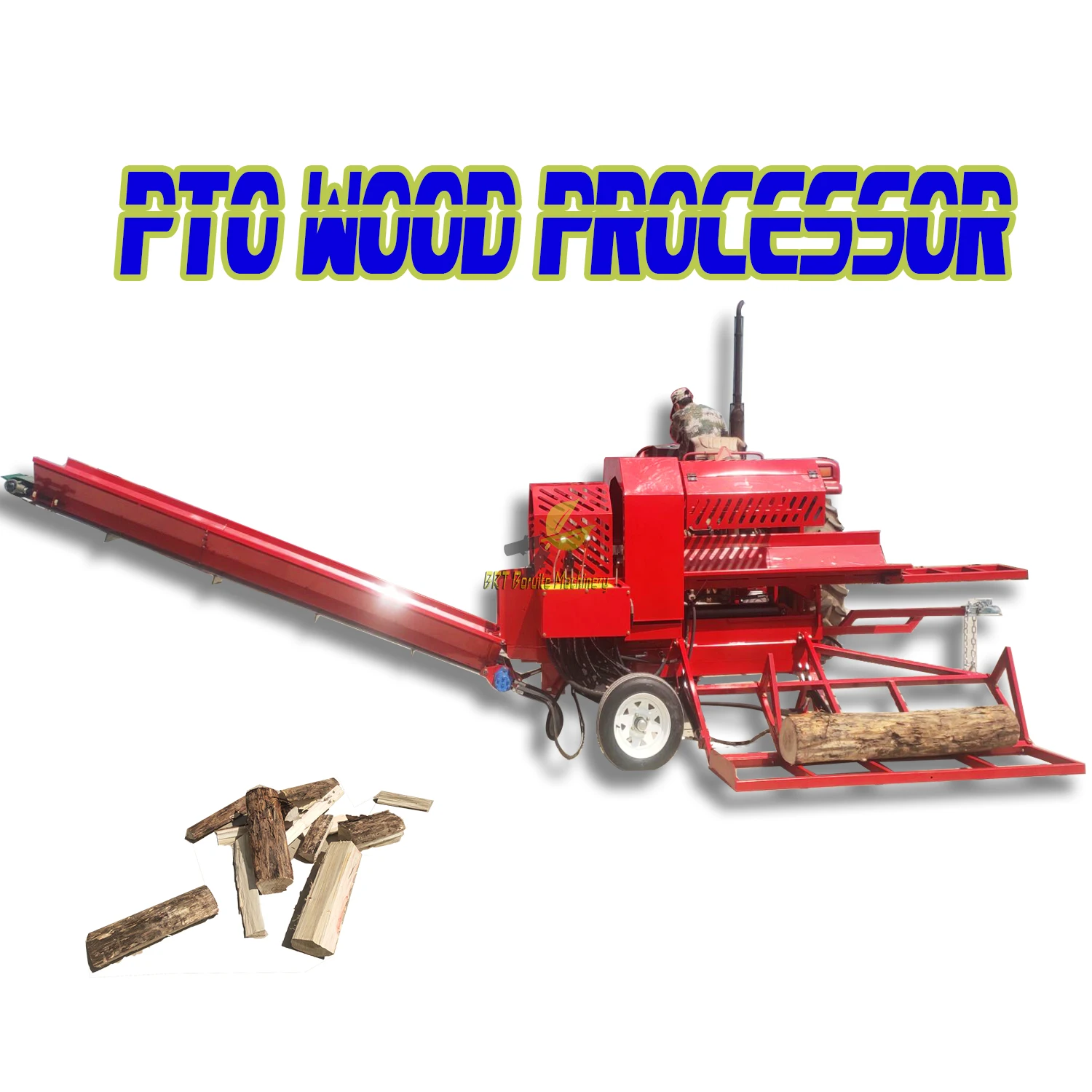 power off PTO big Log Diameter hydraulic system Splitting Machine Wood Processor power off PTO