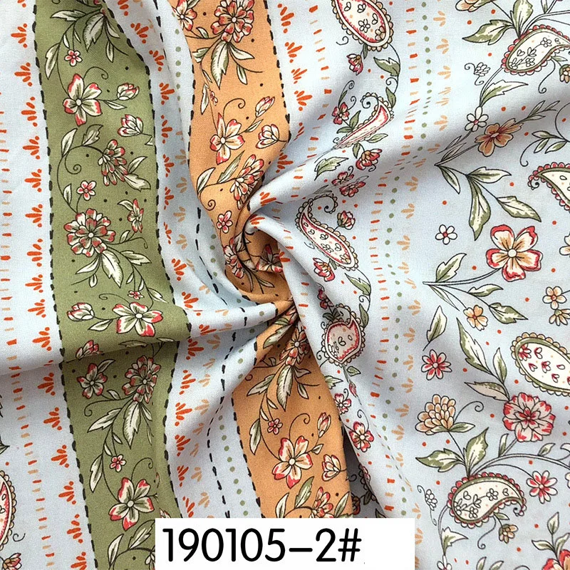 Bohemian Style kain modal tissus floral print 100% Rayon viscose challis Print fabric
