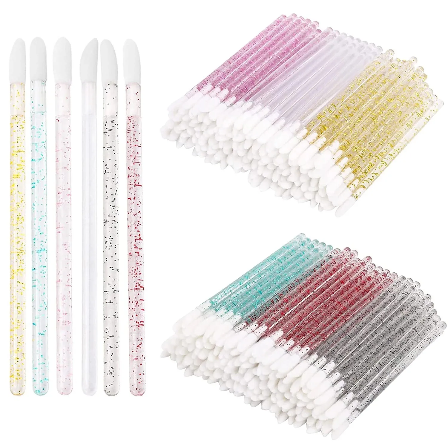 95mm Colorful Disposable Crystal-shiny Lip Gloss Rod 9.5cm Makeup Tool Solid Brush Stick Wand