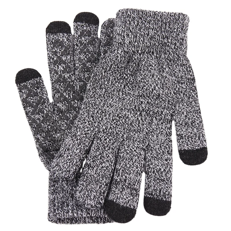 On Sale Now Custom Design Logo  Light Weight  warm winter couple plus velvet thick wool anti-slip  touch screen Gloves