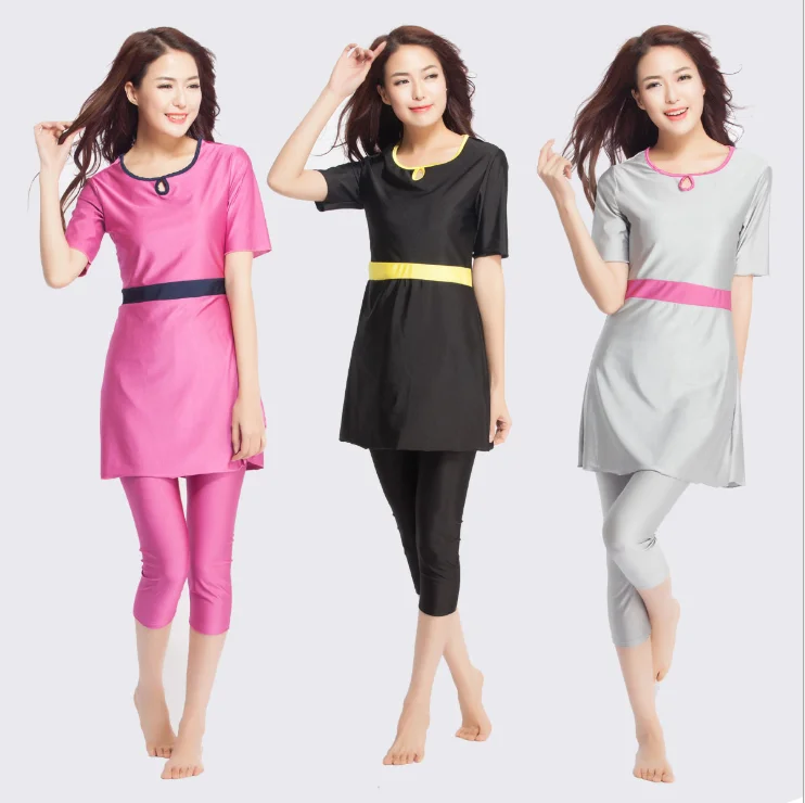 
New Muslim Swimsuit Conservative Short-sleeved Swimsuit Ladies Beach Swimsuit Malay Hui Costume 