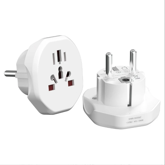 Cross-border supply Brazil, Switzerland, US and European standard converter ultra-thin one-to-three-two-pin plug adapter