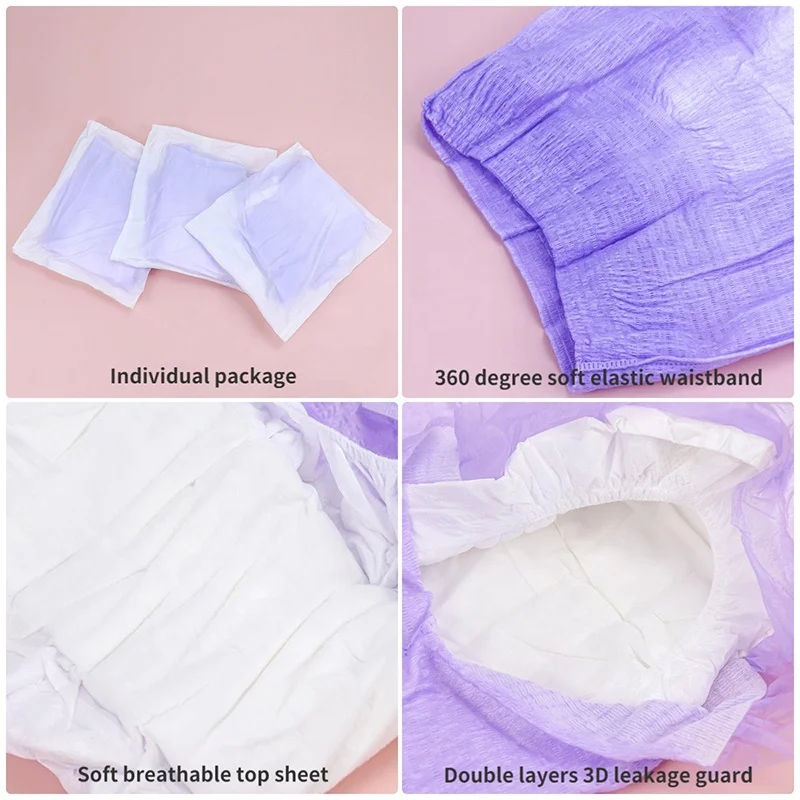 Lady Kitty OEM Disposable Period Panty Heavy Flow Menstrual Panties With Sanitary Pad For