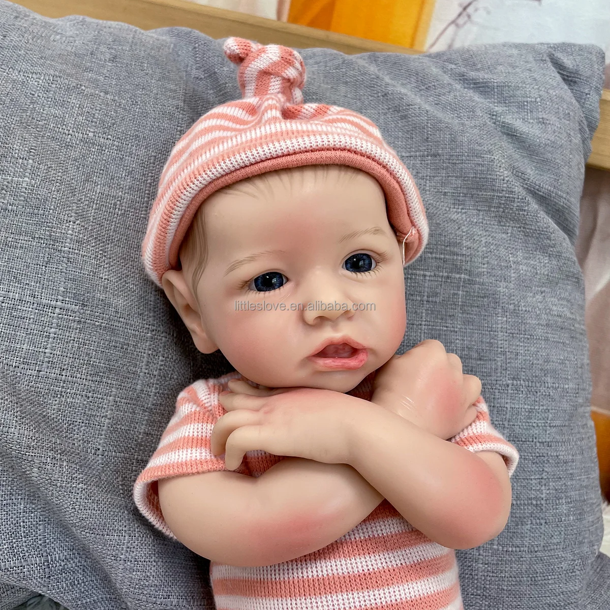 Неокрашенные силиконовые куклы для новорожденных 16 дюймов