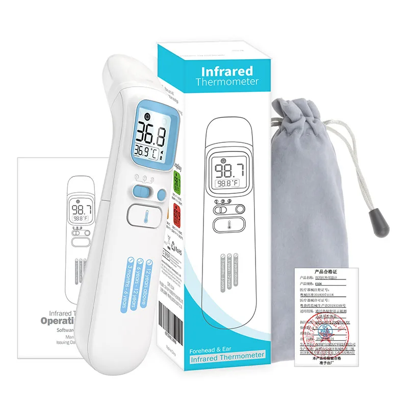 AOJ Medical Infrared Thermometers Termometro Infravermelho Forehead Ear Child Digital Thermometer Laser Termometre Termometre