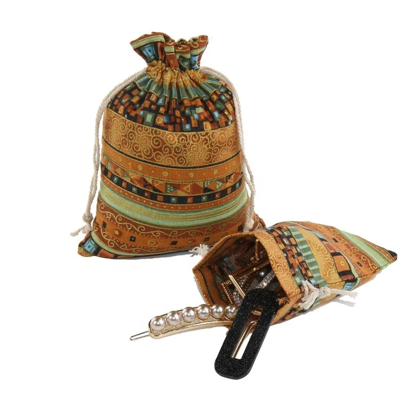 
Drawstring Pouches Cotton Gift Jewelry Bags Wedding Favors Vintage Herbal Sachet 