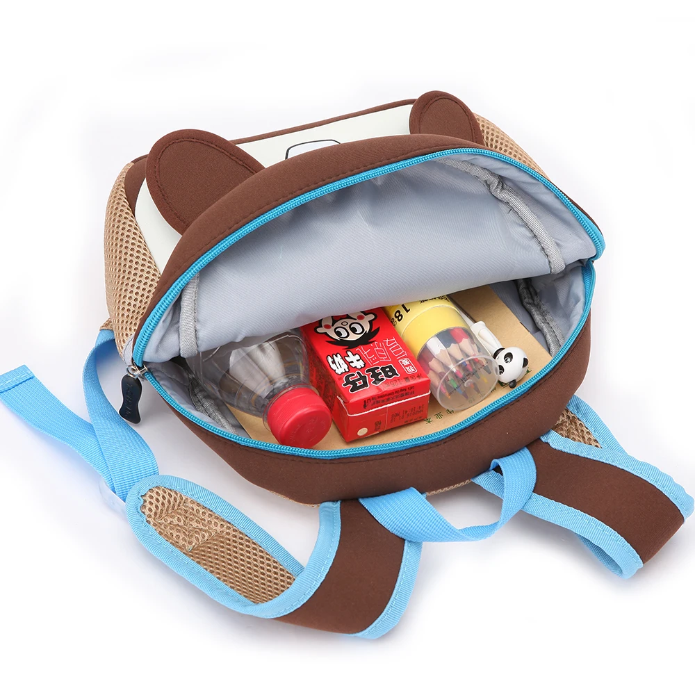 Cheap Price Fashionable Custom Neoprene Cartoon 3D Kids Zoo Animal Backpack