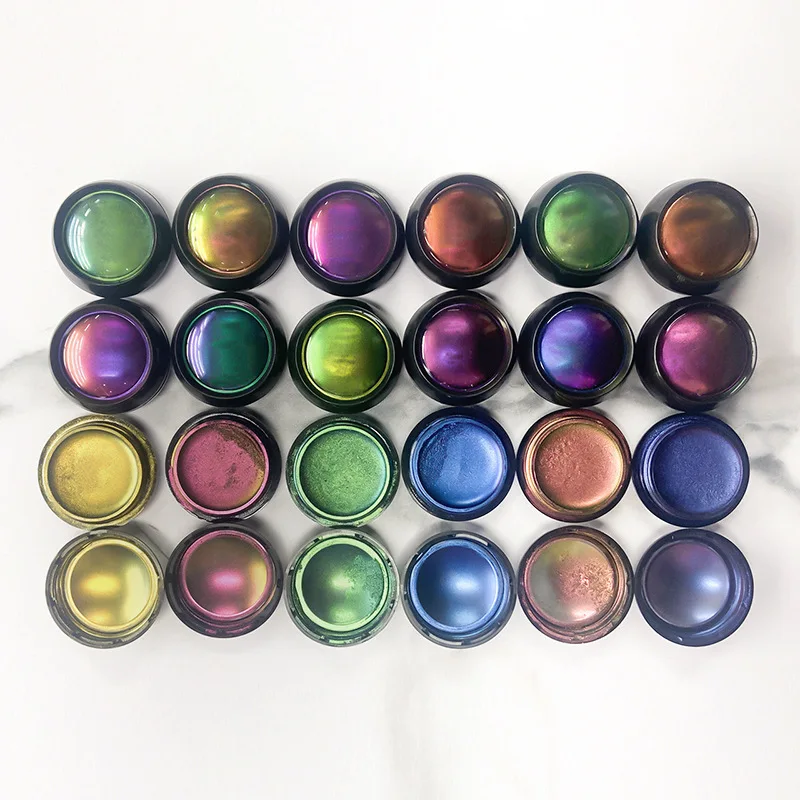 Wholesale Glitter Eyeshadow Single 18 Colors Optical Chameleon Eye Shadow In Small Bottle Duochrome Eyeshadow