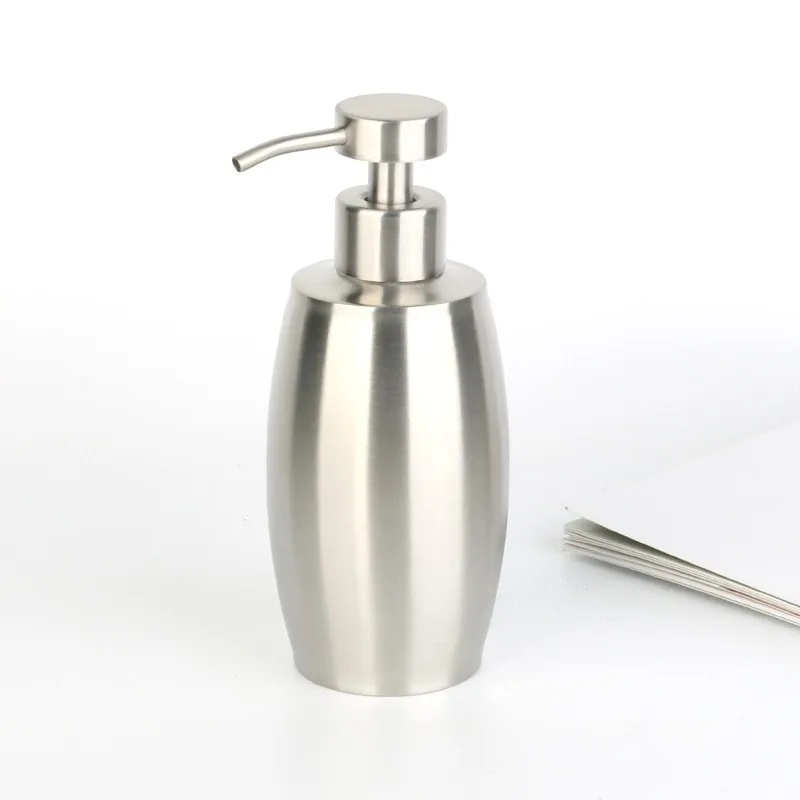 Unique Shape Stainless Steel Foam Pump Bottle,Refillable Foaming Soap Dispensers for Bathroom & Kitchen