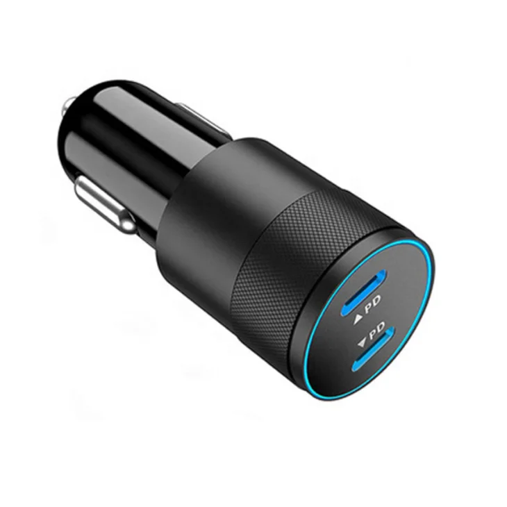 High Quality 40W PD Dual Type C Port Fast Charging USB Car Charger