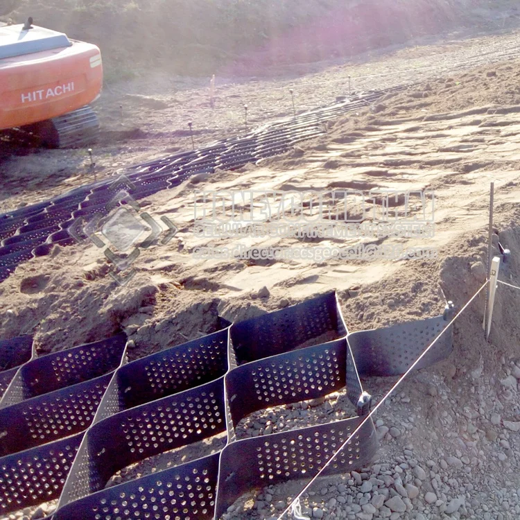 Chinese factory  road construction honeycomb grid geosynthetics plastic geocell