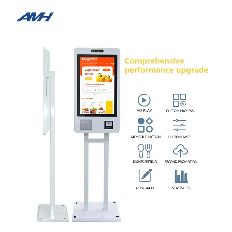 Self-service Ordering Kiosk Equipment Display Advertising touch screen kiosk Indoor Floor Standing LCD Touchscreen Kiosk SDK