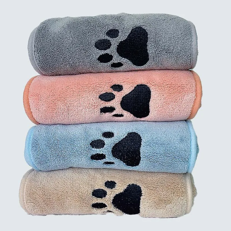 Factory Wholesale pet towel micro fiber 23x62cm pet towel for dogs polychromatic pet supplies quick drying towel