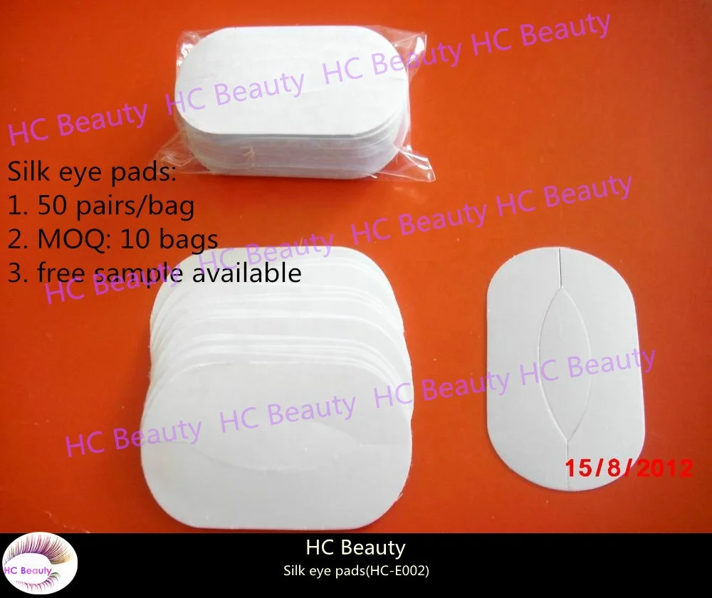 Factory Direct,50 pairs lint free simple and cheapest silk under eyepatches eye pads stickers for eyelash extension