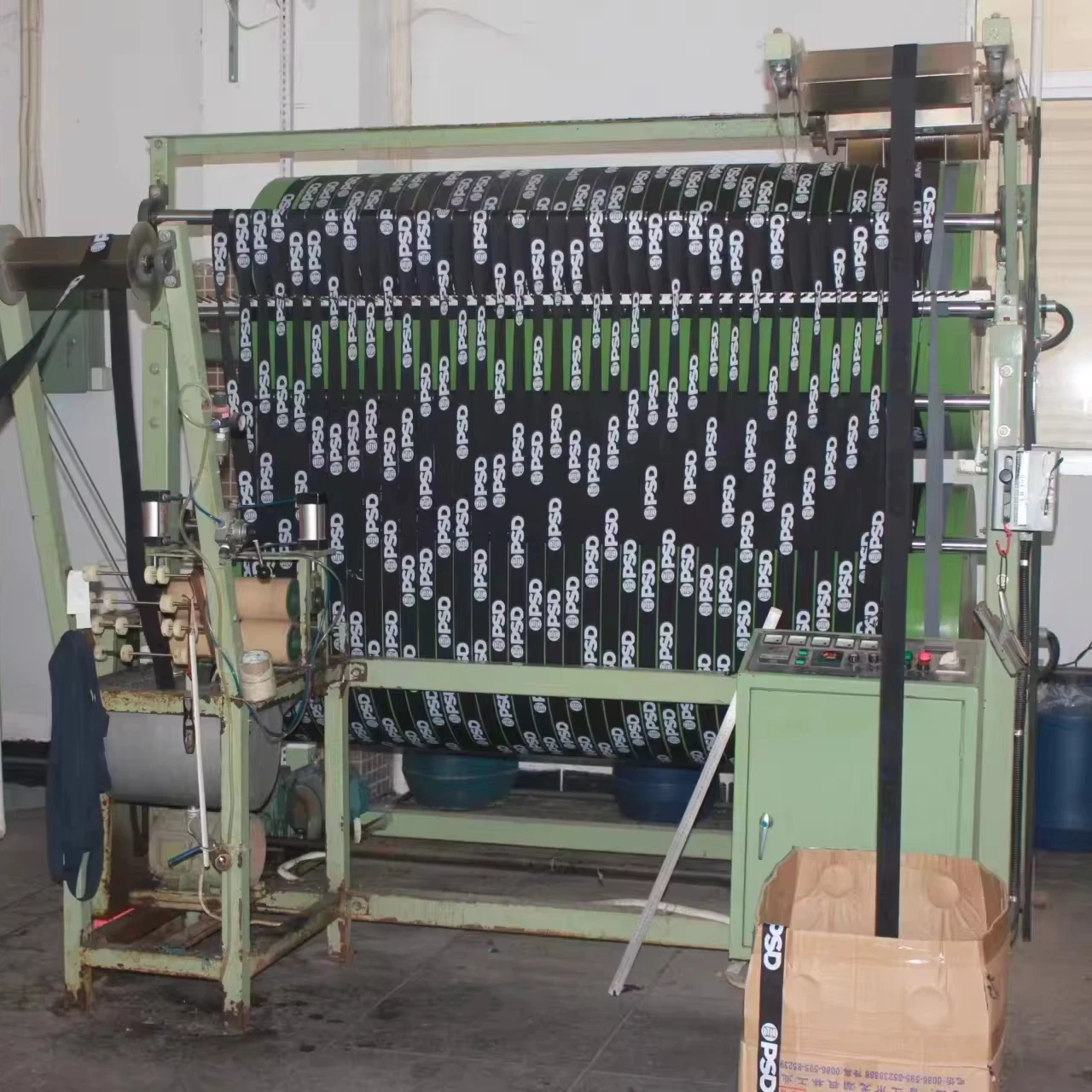 GINYI 2 Cylinders Vertical Elastic Tape Heating Machine Latex Webbing Ironing Finishing And Starching Machine for Needle Loom