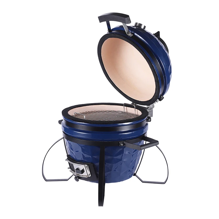 HJMK Innovative elektrische pemanggang kamado barbecue ceramic clay rib rack portable kamado grill bbq