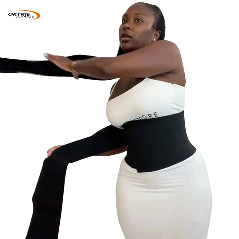 Okyrie Custom Support Tummy Wrap Waist Trainer Tummy Bandage Wrap Shaper Belly Waist Cincher Slimming Belts