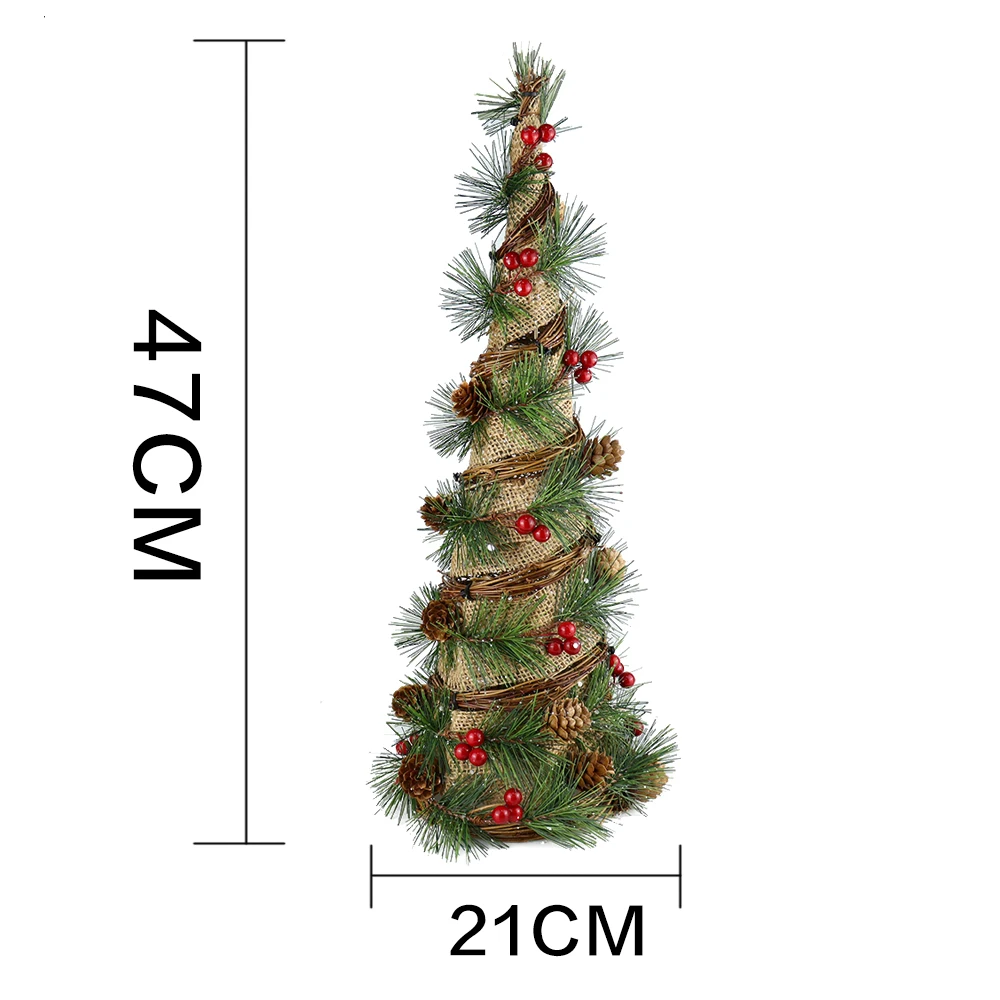 Wholesale Glitter Pine Needle Fake Tabletop Decorative Christmas tower Tree