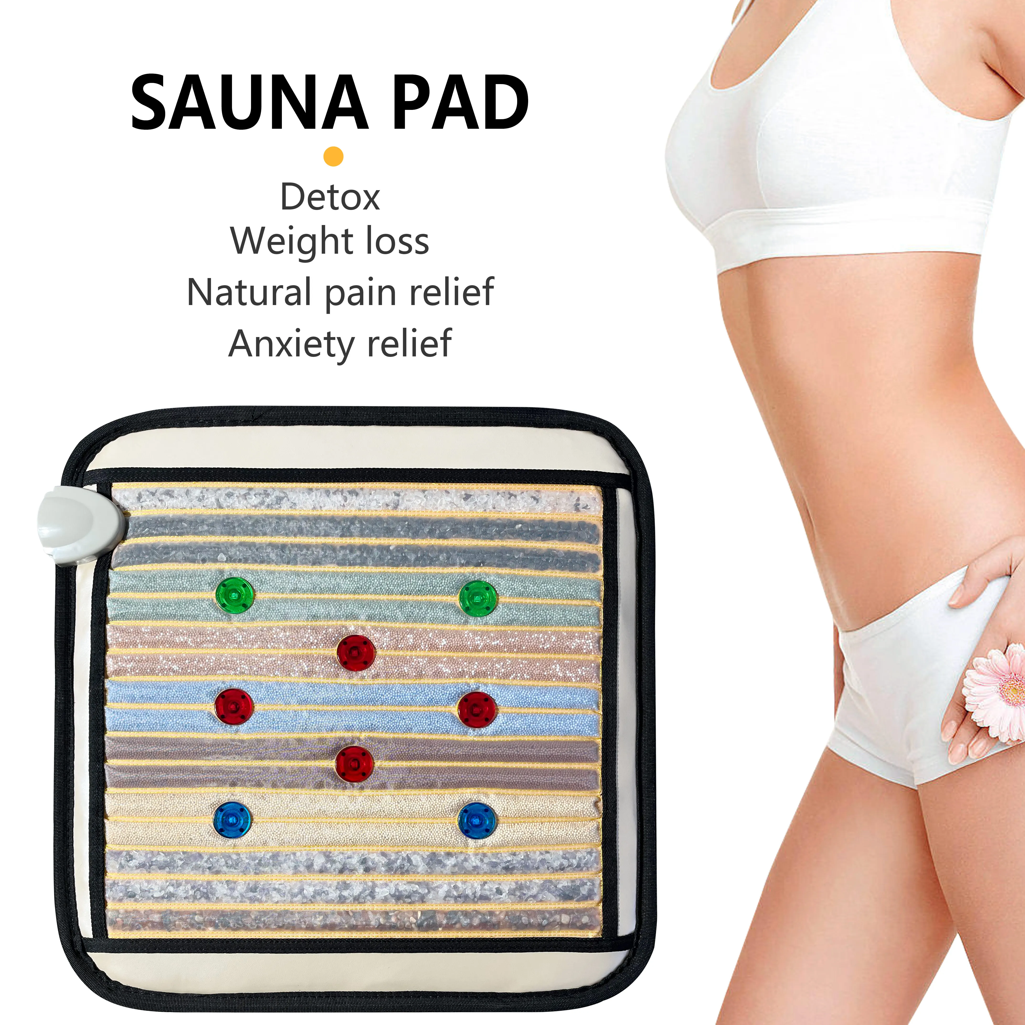 New Product 2024 Popular Pink Amethyst Heated Thermal Massage Mat Mattresses For Sale Crystal Jade Loose Gemstone
