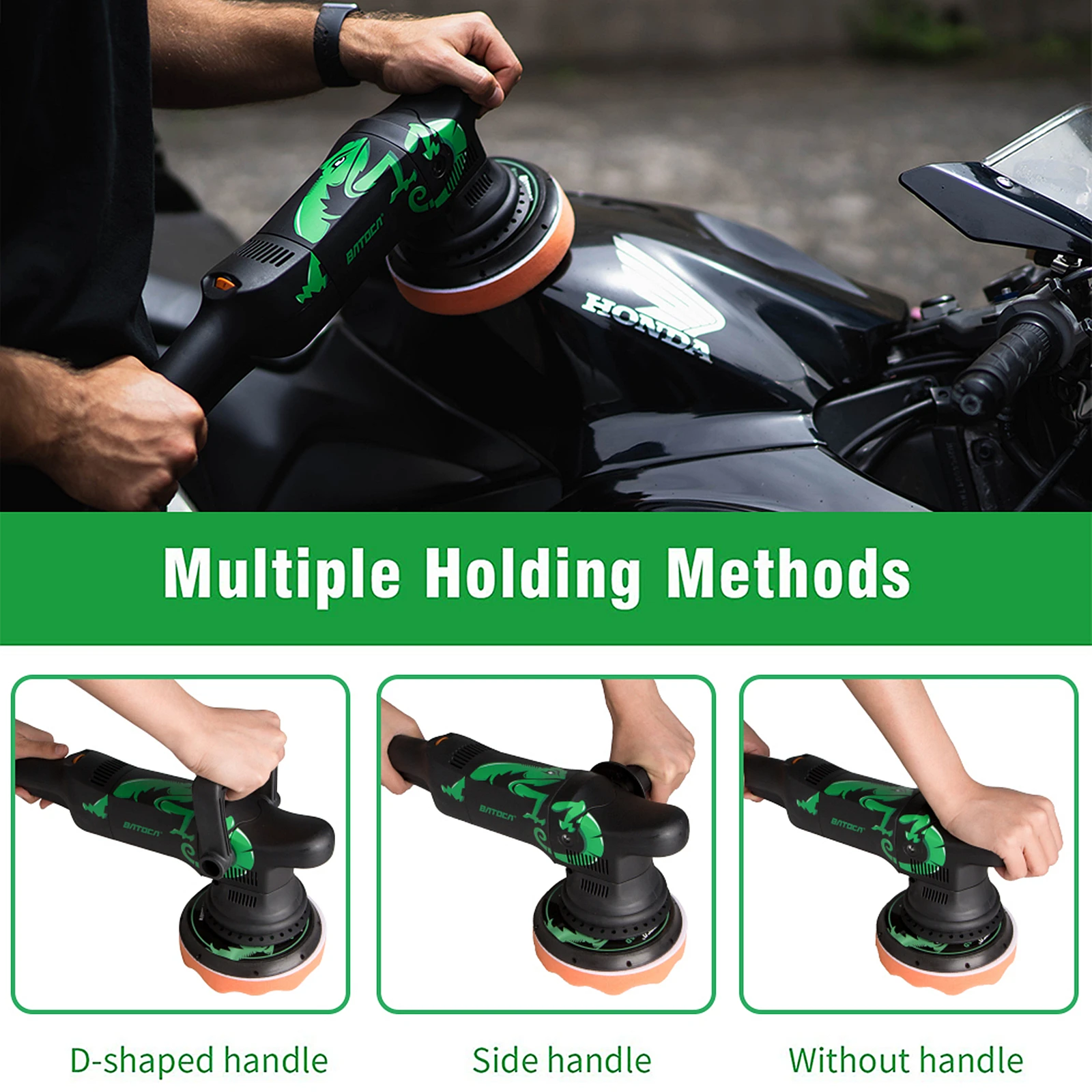Batoca Dual Action Polisher 6inch 21mm Orbital Polisher Pro Kit