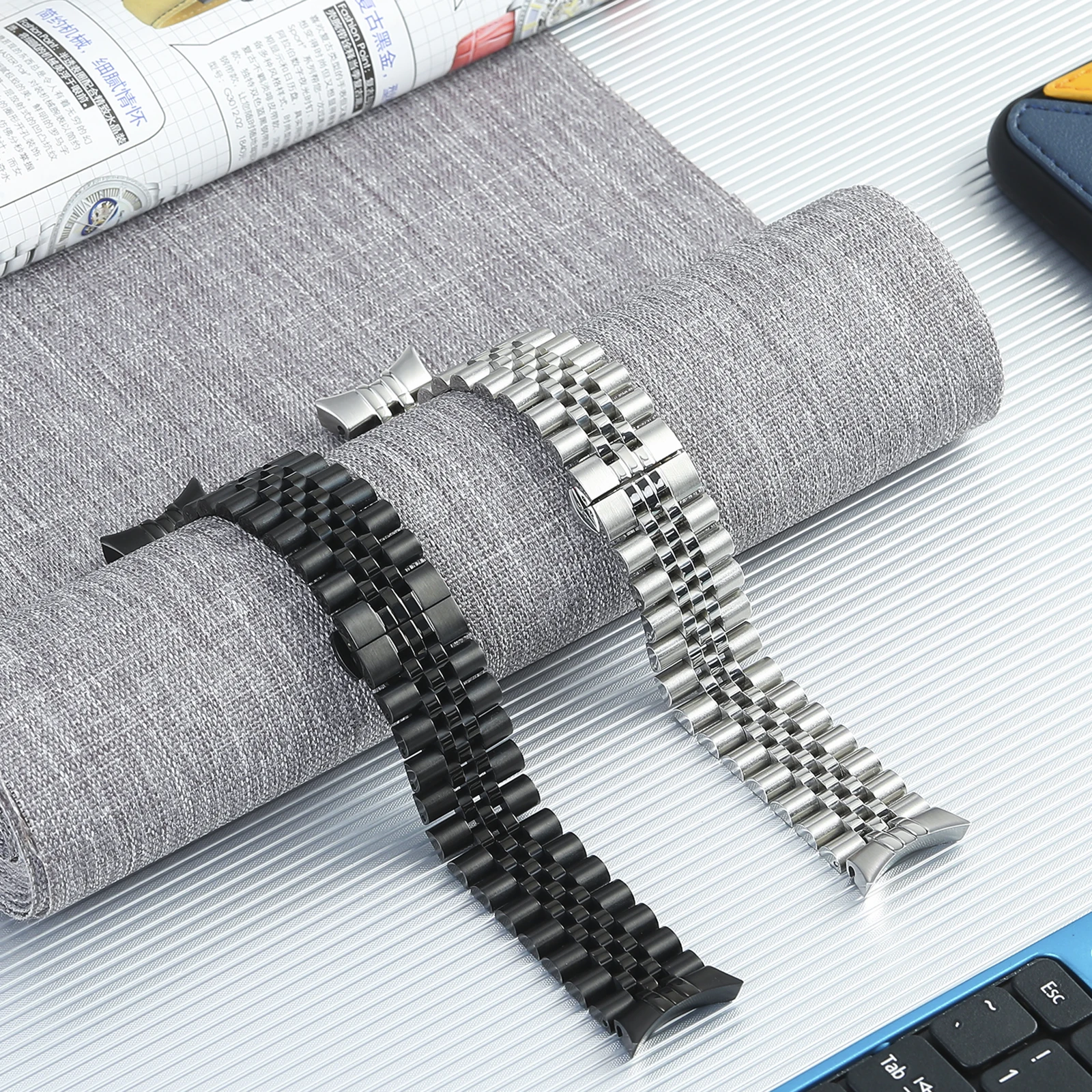 Galaxy Watch jubiler Strap For Samsung Galaxy  Watch 6 5 4 pro 40mm 42mm 44mm 45mm 46mm,No gap jubiler watch band