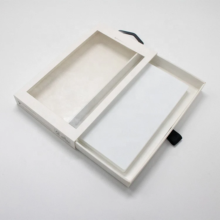 Customized Recycled Materials Paperboard Folders Accessories Sliding Drawer Packaging Mobile Phone Case Packaging Box