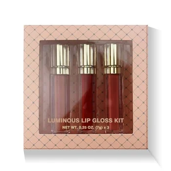 Наборы блесков для губ оптовая продажа косметический Рождественский блеск для губ коллекция блеск индивидуальный логотип блеск для губ Набор для девочек