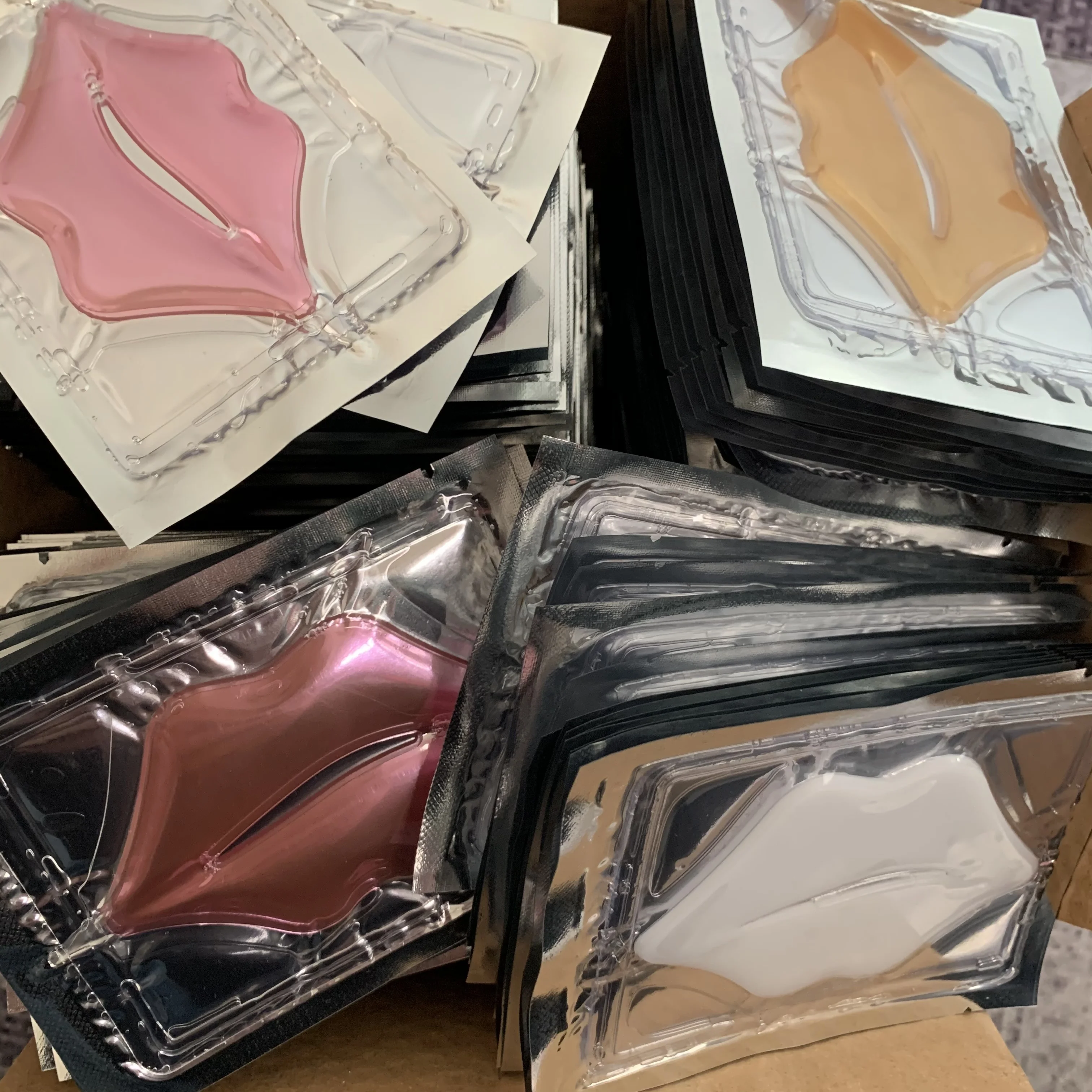 Private Label Pink 24K Gold Hydrating Lip Patch Collagen Lipmask Plump Lip Sleeping Mask