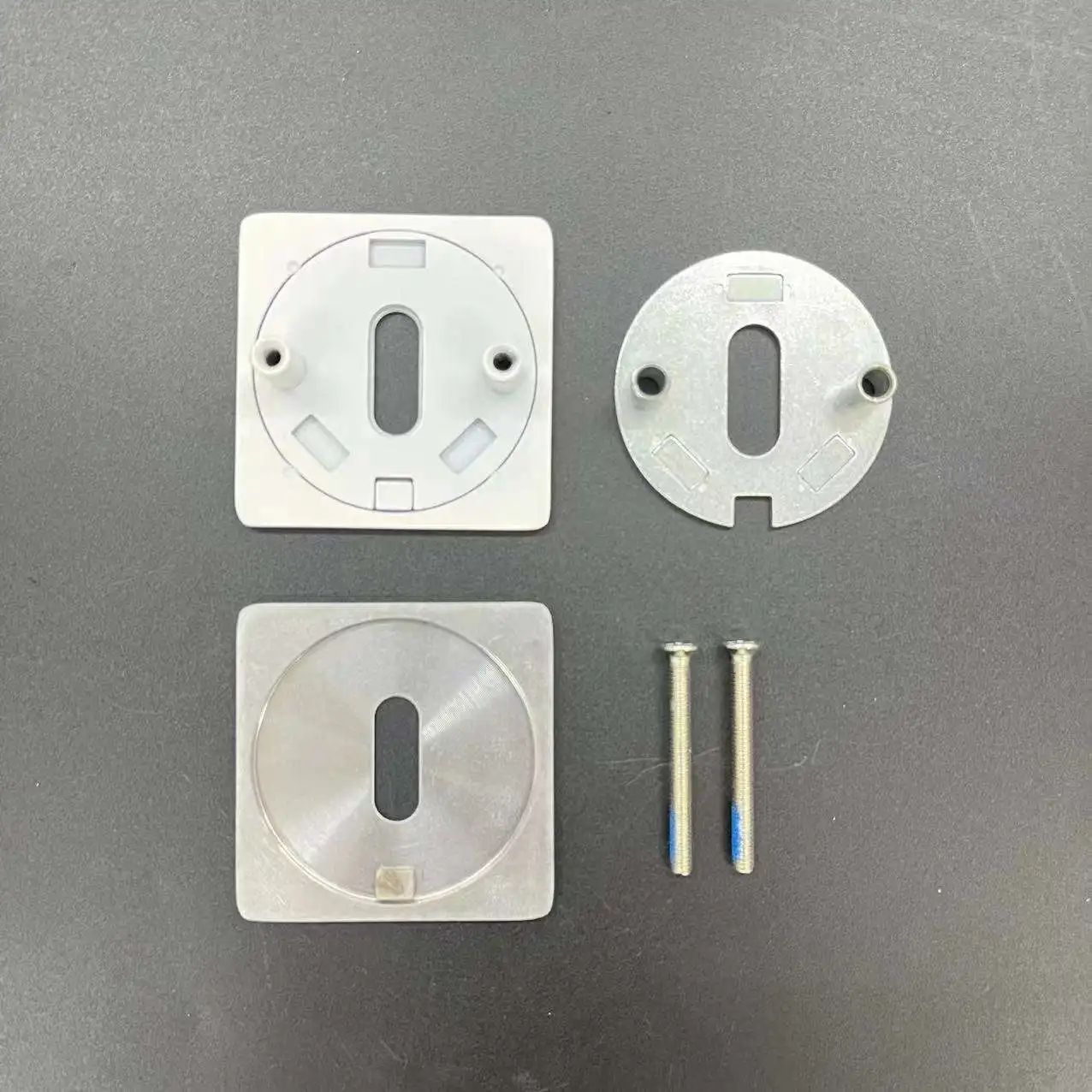 304 Stainless Steel Magnetic Rosettes Satin Square Timber Door Lever Handles