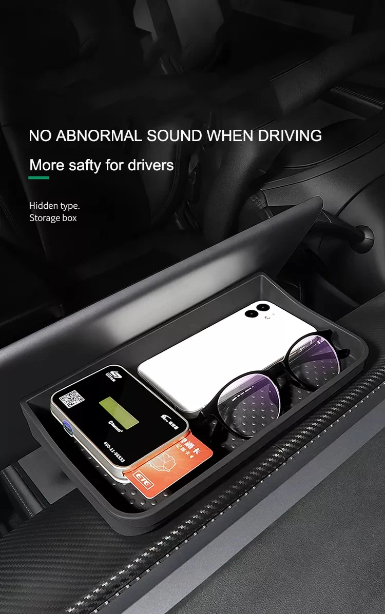 Direct Factory Center Screen Console Tray Organizer Silicone Behind Screen Storage Model 3/Y Tissue Holder