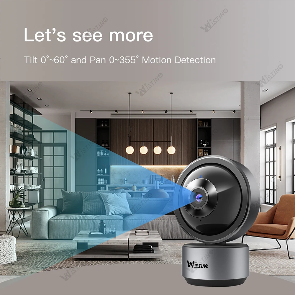 wistino Tuya 5 mp cctv camera indoor night vision full color rechargeable cctv camera