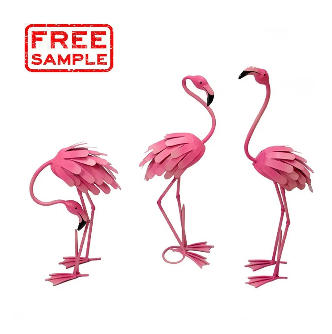 Outdoor wedding Metal Beach Yard Decoration Design Pink Flamingo Sculpture Model Flamingo Statue Lawn Flamingo Garden Ornaments
