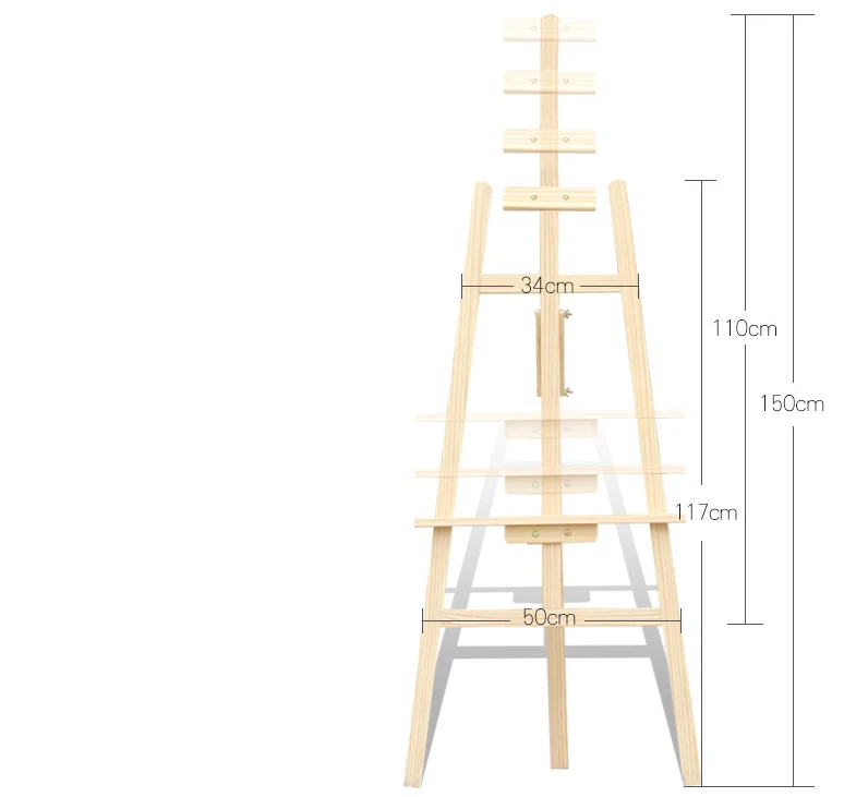 Bview Art 150cm Wooden Artist Display Easel for Painting