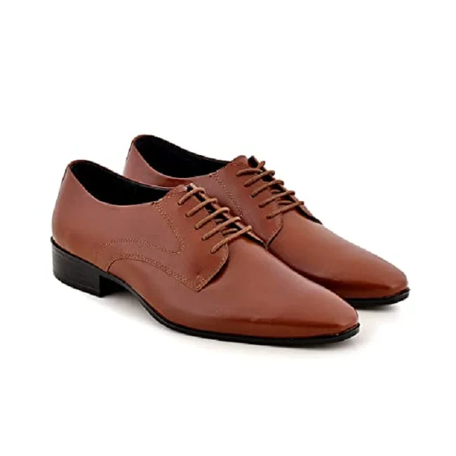 Good Quality OEM Supplied Brown Leather Shoes Fashion Men Office Business Shoes Direct Factory Manufacture From Bangladesh
